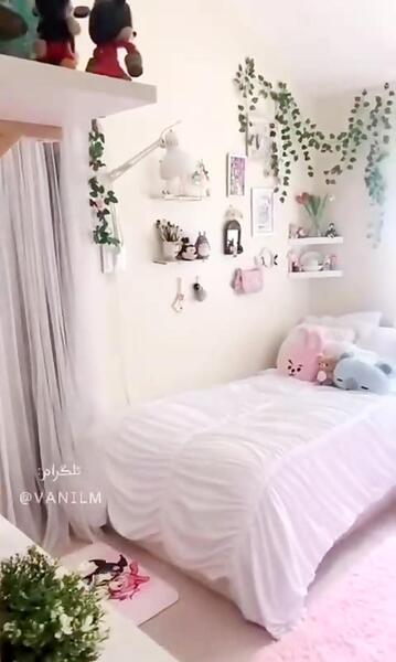 عکس اتاق کیوت دخترانه کره ای