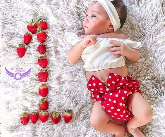 ایده عکس یک ماهگی