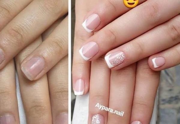 عکس ژلیش ناخن طبیعی کوتاه
