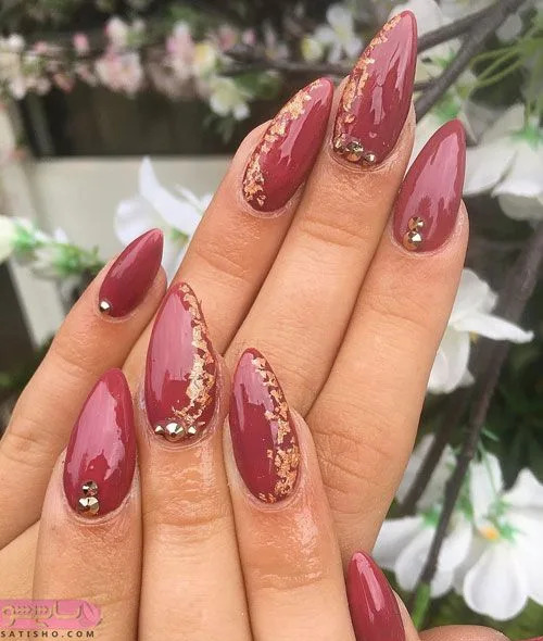 عکس مدل ناخن کله قندی کوتاه
