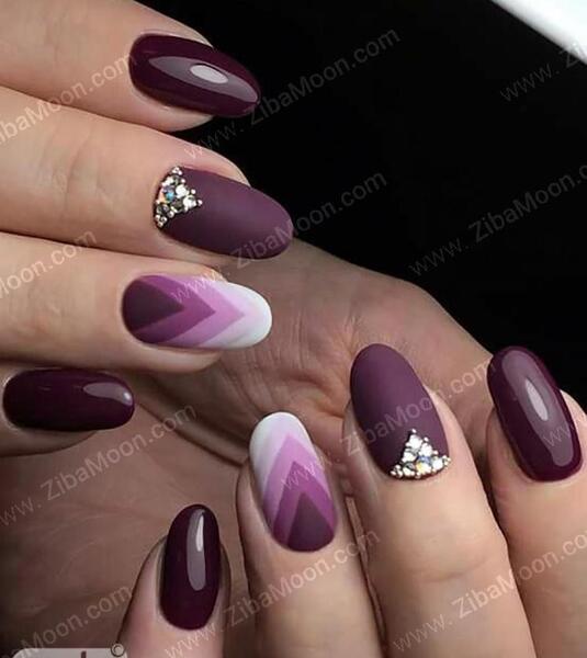 عکس مدل ناخن کله قندی کوتاه