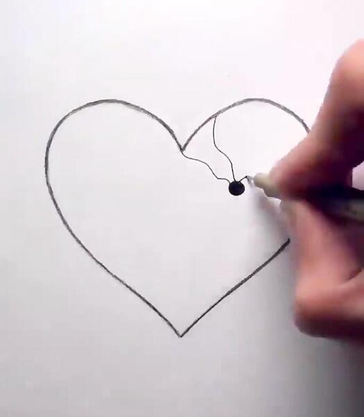 عکس نقاشی ساده و زیبا قلب