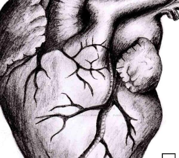 عکس نقاشی ساده و زیبا قلب