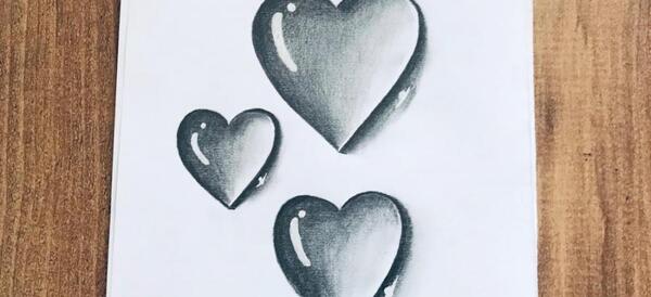 عکس نقاشی ساده و زیبا قلب