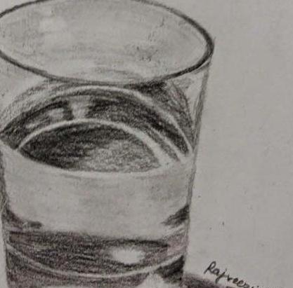 عکس نقاشی سیاه قلم از ظروف