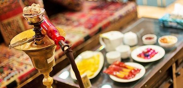 عکس سفره خانه و قلیون