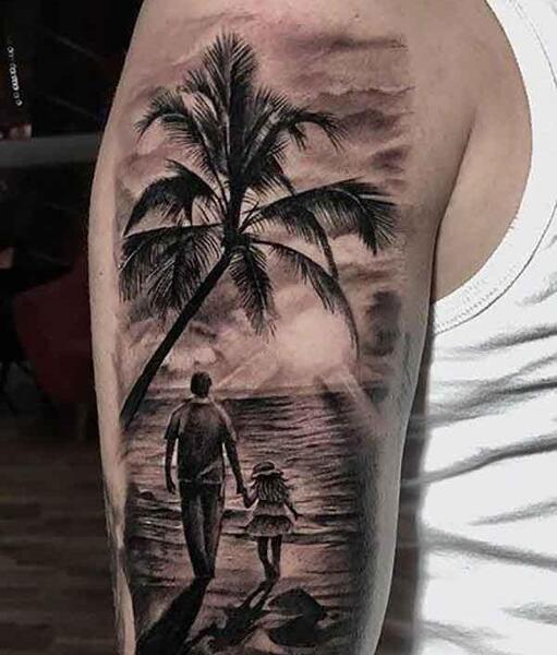 عکس تاتو رنگی روی دست