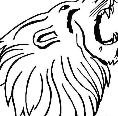 عکس نقاشی شیر ساده کودکانه