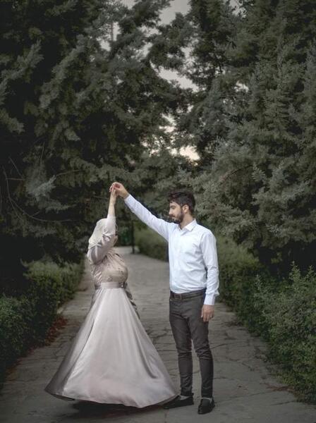 زوج ژست عکس دونفره باحجاب