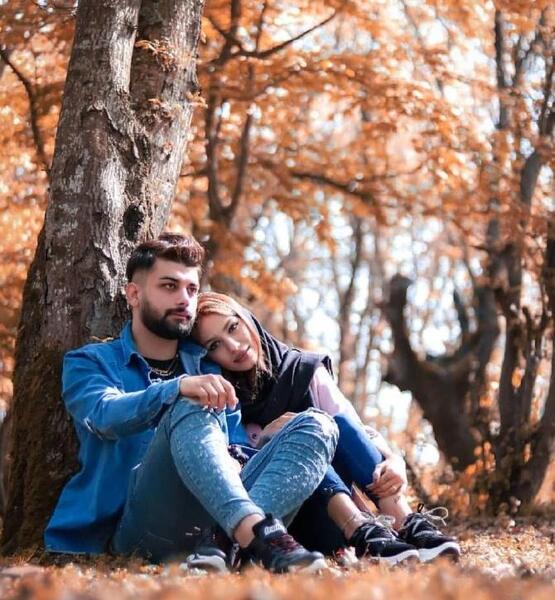 زوج ژست عکس دونفره باحجاب