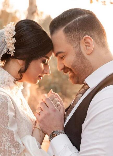 زوج ژست عکس دونفره باحجاب