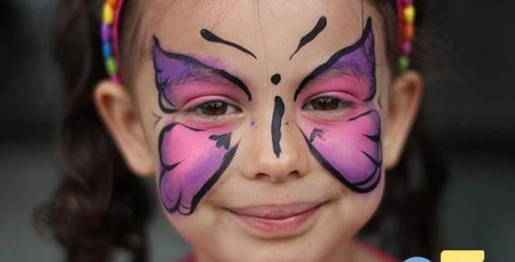 عکس نقاشی ساده روی صورت