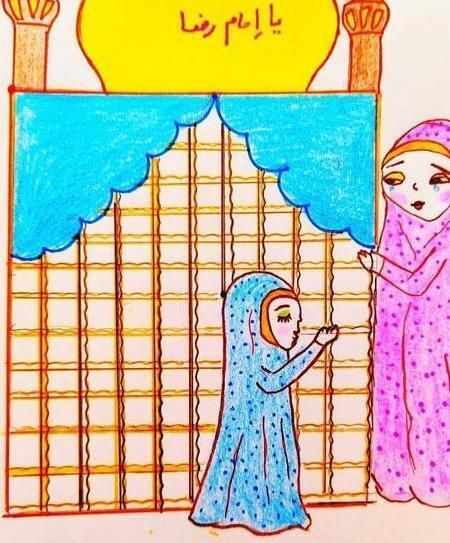 عکس حرم امام حسین برای نقاشی کودکان