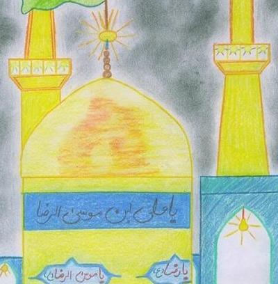 عکس حرم امام حسین برای نقاشی کودکان