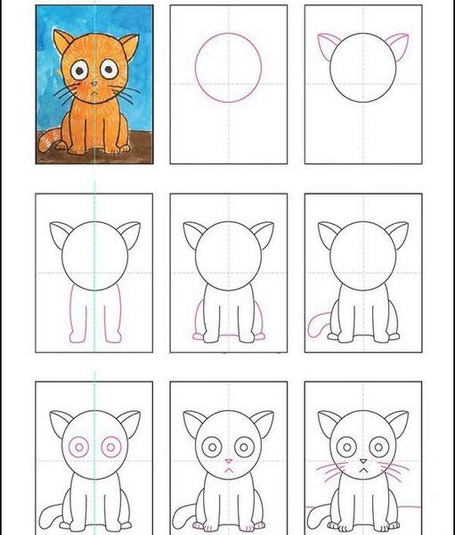 عکس نقاشی ساده و زیبا با آموزش