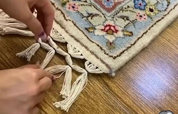 عکس بافت ریشه فرش