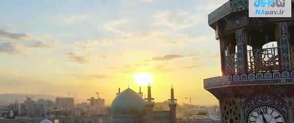 عکس حرم امام رضا در غروب