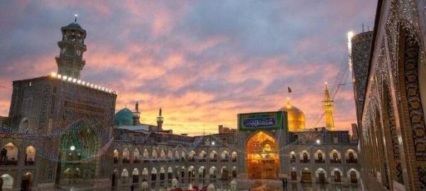 عکس حرم امام رضا در غروب