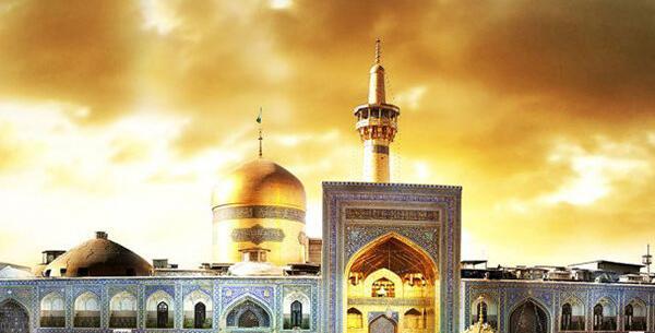 عکس حرم امام رضا در غروب