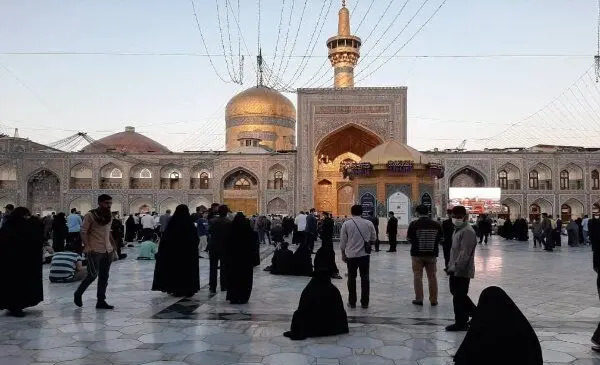عکس حرم امام رضا در غروب