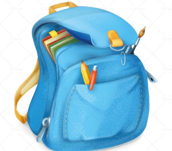 عکس کیف مدرسه سرمه ای