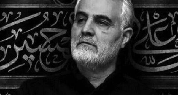 عکس حاج قاسم سلیمانی برای رنگ آمیزی