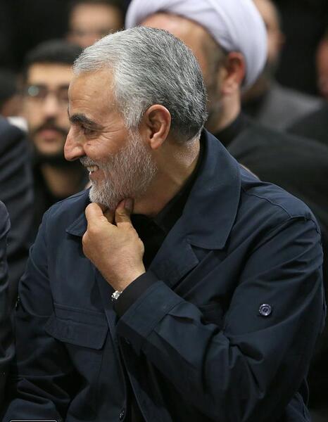 عکس حاج قاسم خنده