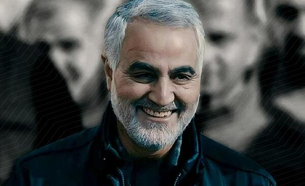 عکس حاج قاسم خنده