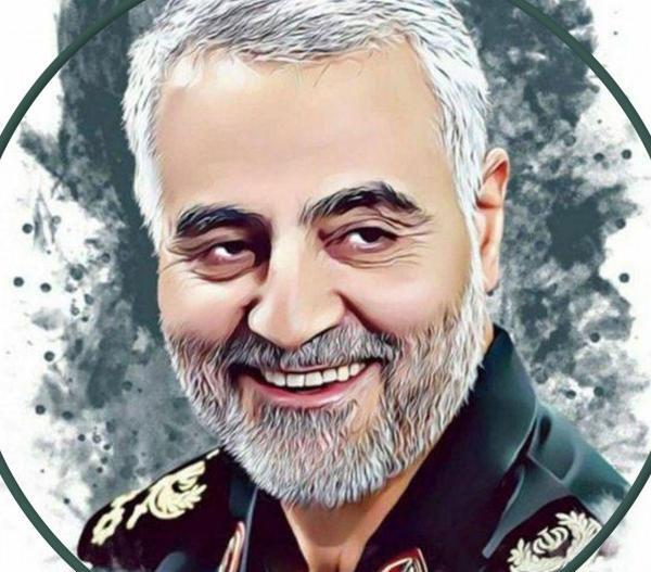 عکس حاج قاسم خنده
