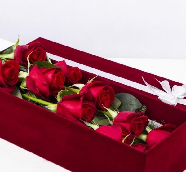 عکس گل رز جعبه