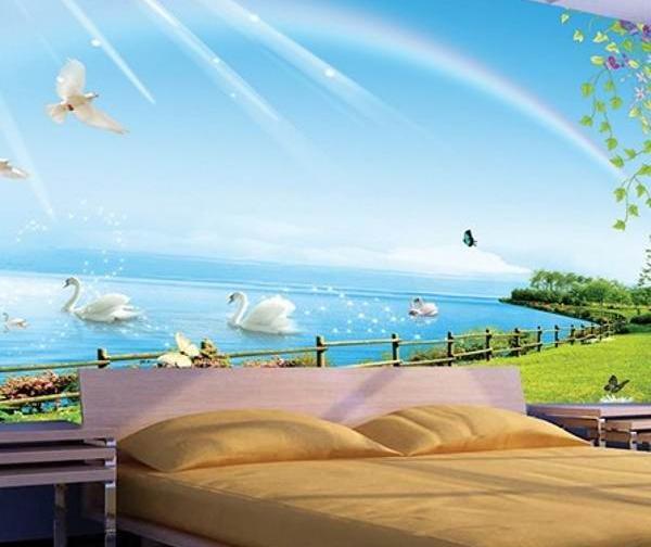 عکس کاغذ دیواری سه بعدی برای پذیرایی