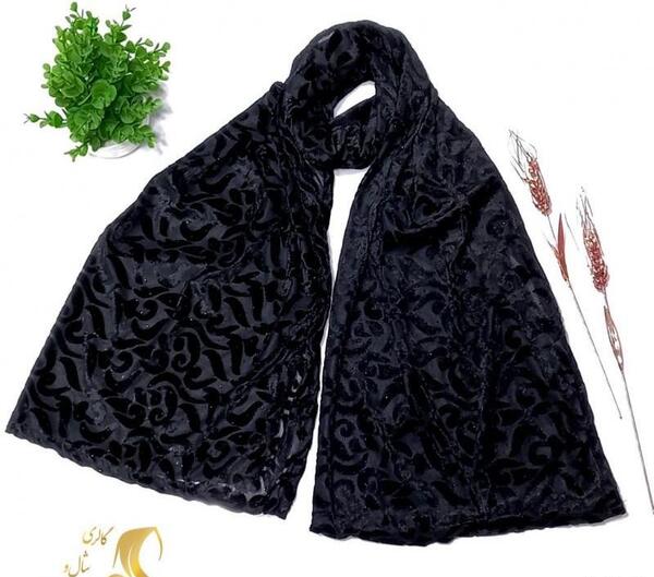 عکس شال مخمل مشکی