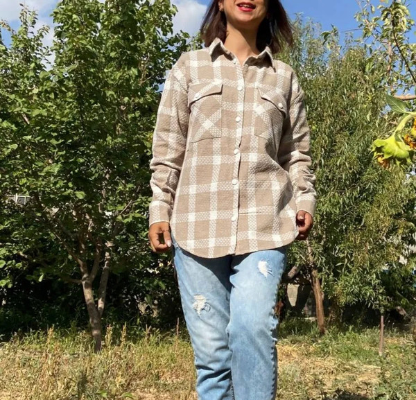 عکس شومیز چهارخونه