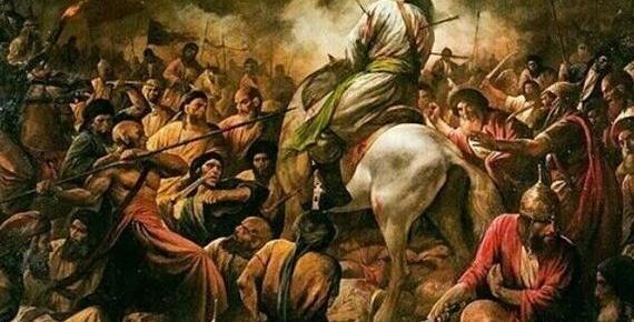 عکس امام حسین با یارانش