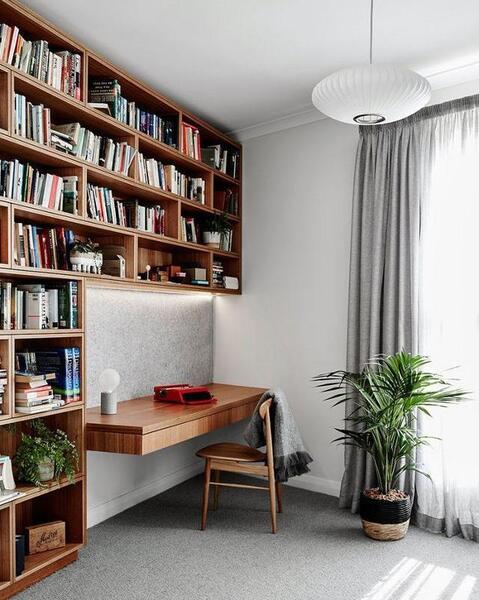عکس دکوراسیون کتابخانه در منزل