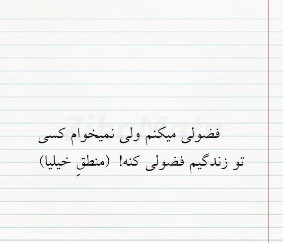 عکس نوشته تیکه دار درباره فضولی