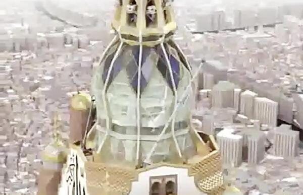 عکس برج ساعت در مکه