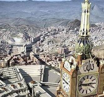 عکس برج ساعت در مکه
