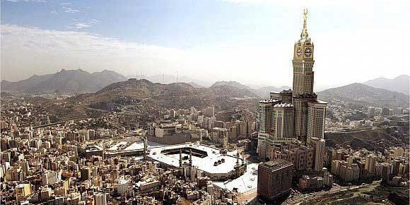 عکس برج ساعت در مکه