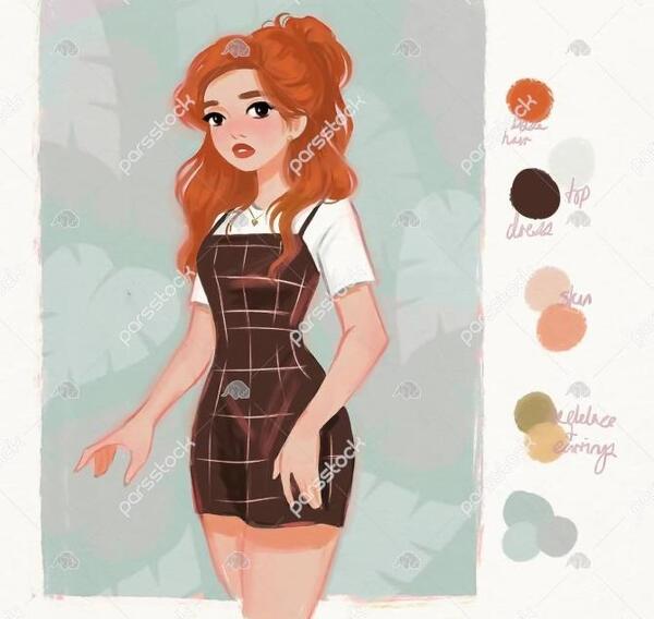 عکس انیمه کیوت نارنجی