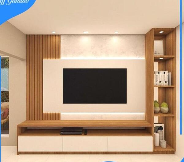 عکس دکوراسیون پشت تی وی