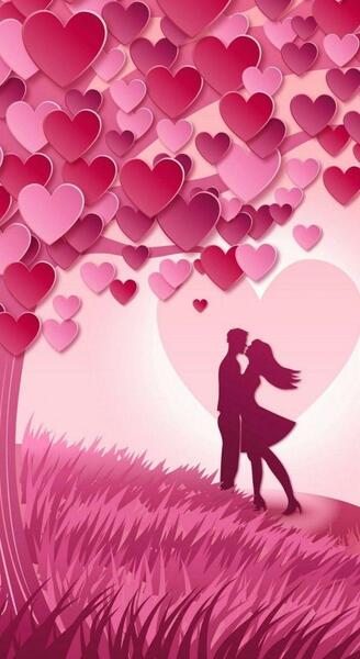 عکس پس زمینه گوشی عاشقانه فانتزی