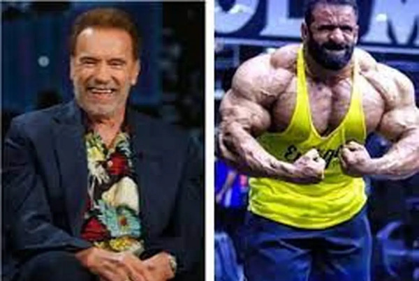عکس هادی چوپان با ارنولد