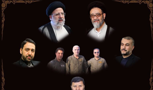 عکس مراسم تشییع شهدای حادثه سقوط بالگرد رئیس جمهور