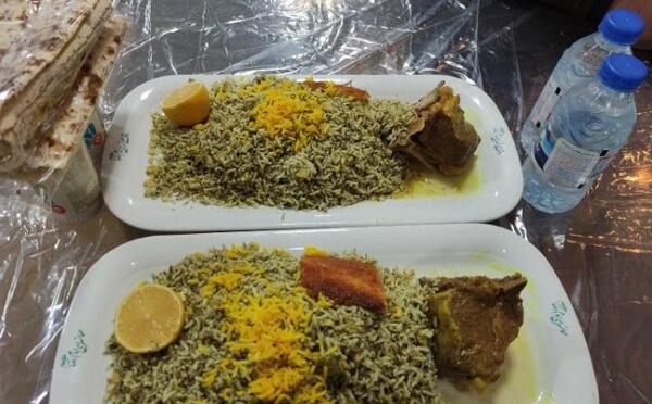عکس فیش غذای حرم امام رضا