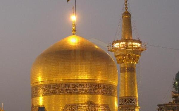 عکس از حرم امام رضا گنبد