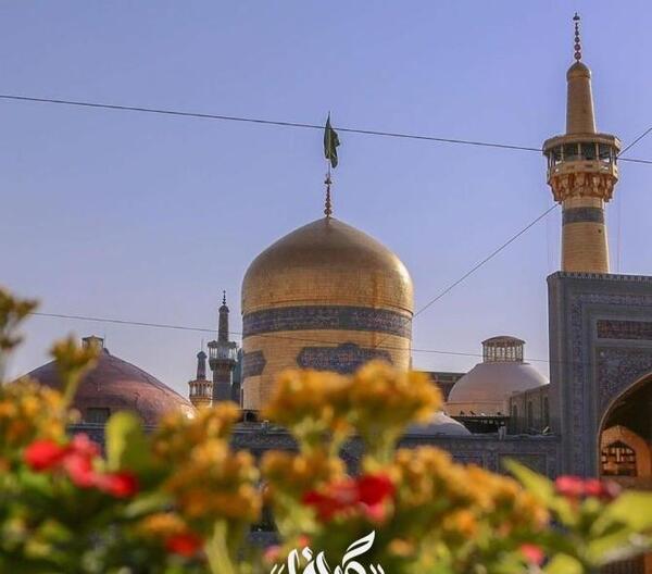 عکس از حرم امام رضا گنبد