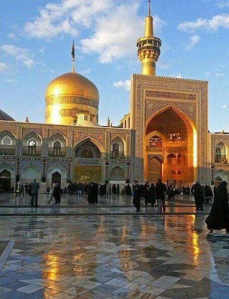 عکس از حرم امام رضا گنبد