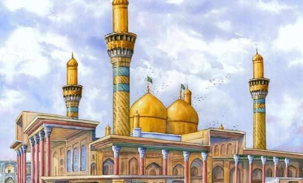 عکس حرم امام رضا نقاشیش
