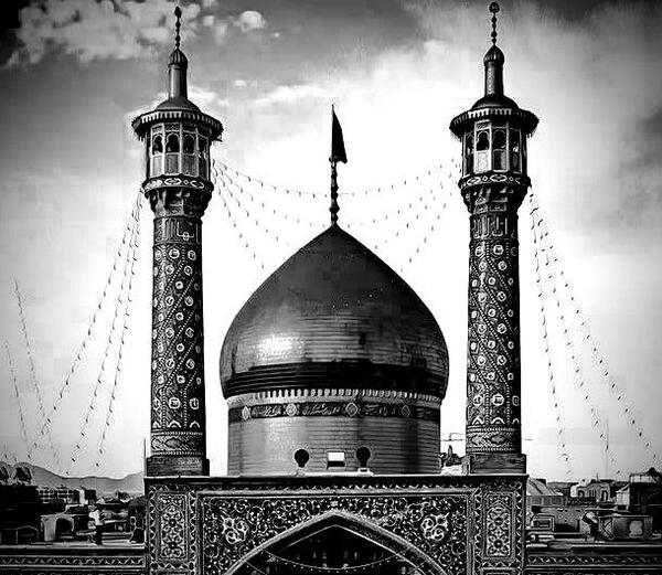 عکس حرم امام رضا سیاه سفید